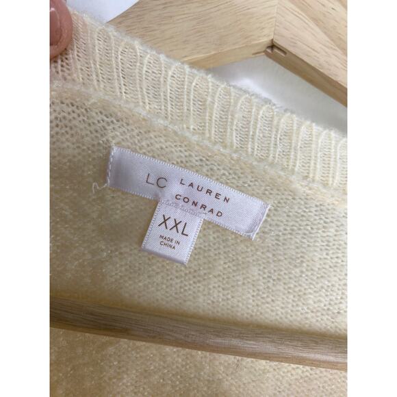 LC Lauren Conrad Peach Long Balloon Sleeve Sweater Women's Size XX-Large XXL - Picture 5 of 7